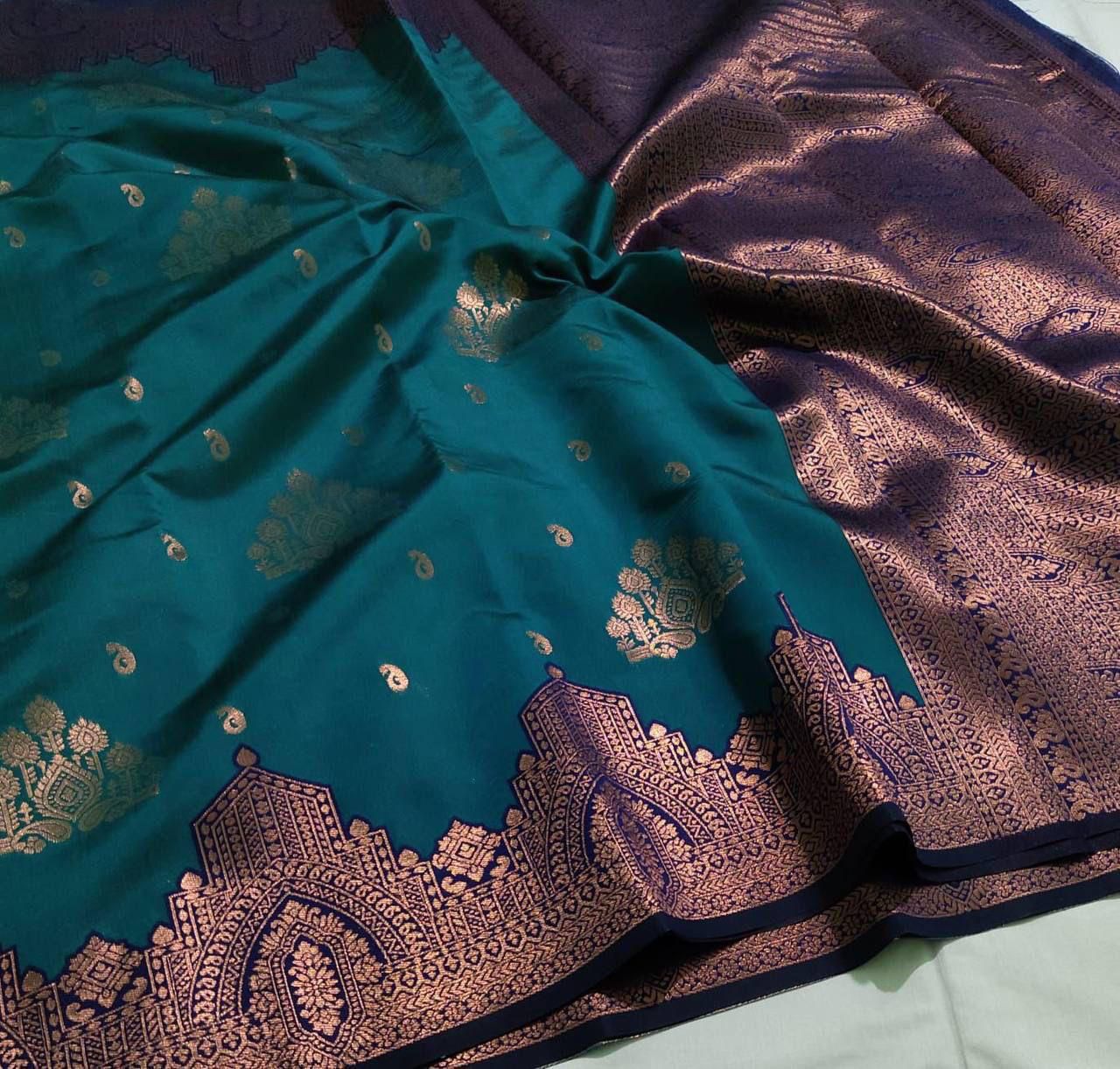 Multi Enchanting Yet Breathable Organic Banarasi Sarees For Intimate And Big Fat Indian Weddings