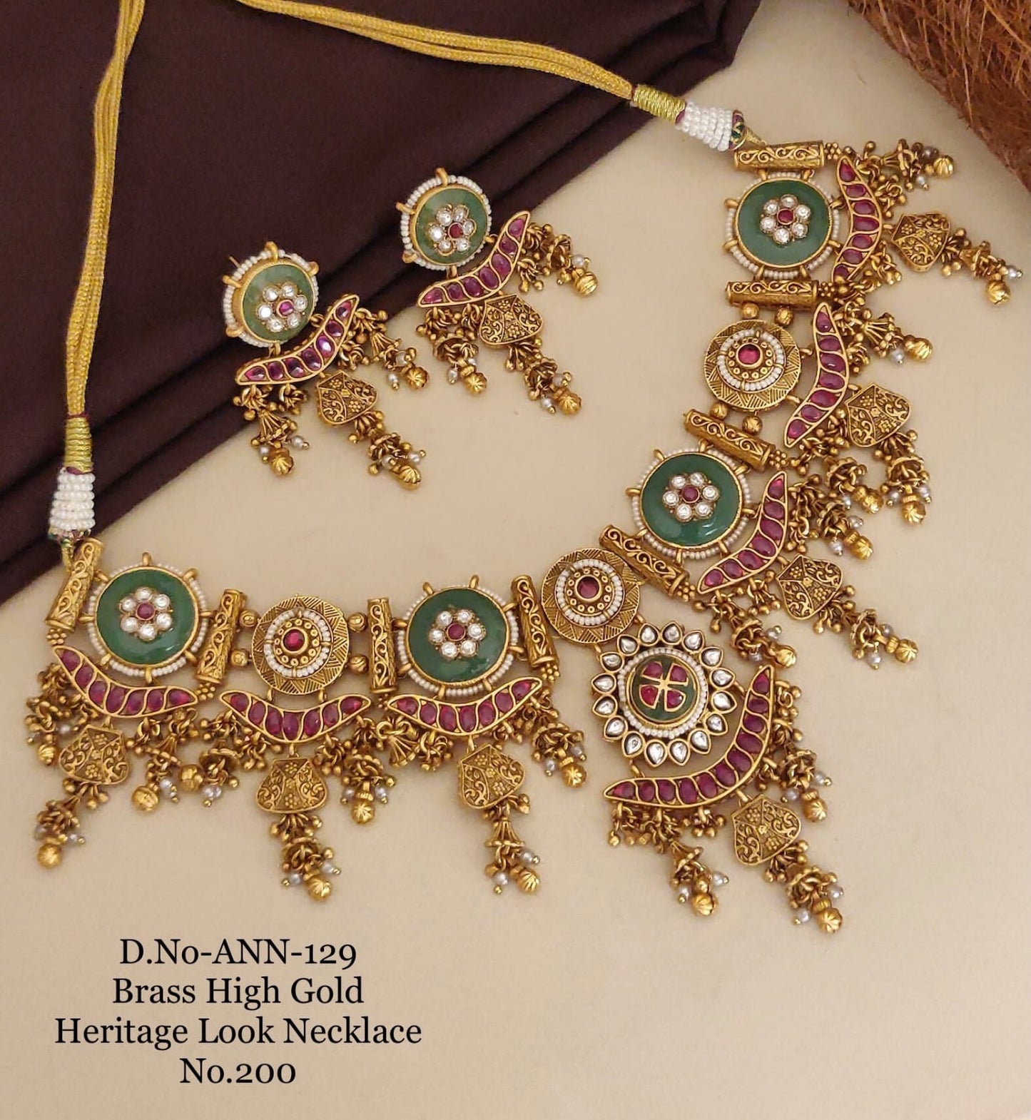 Heritage Look Brass High Imitation Set For women