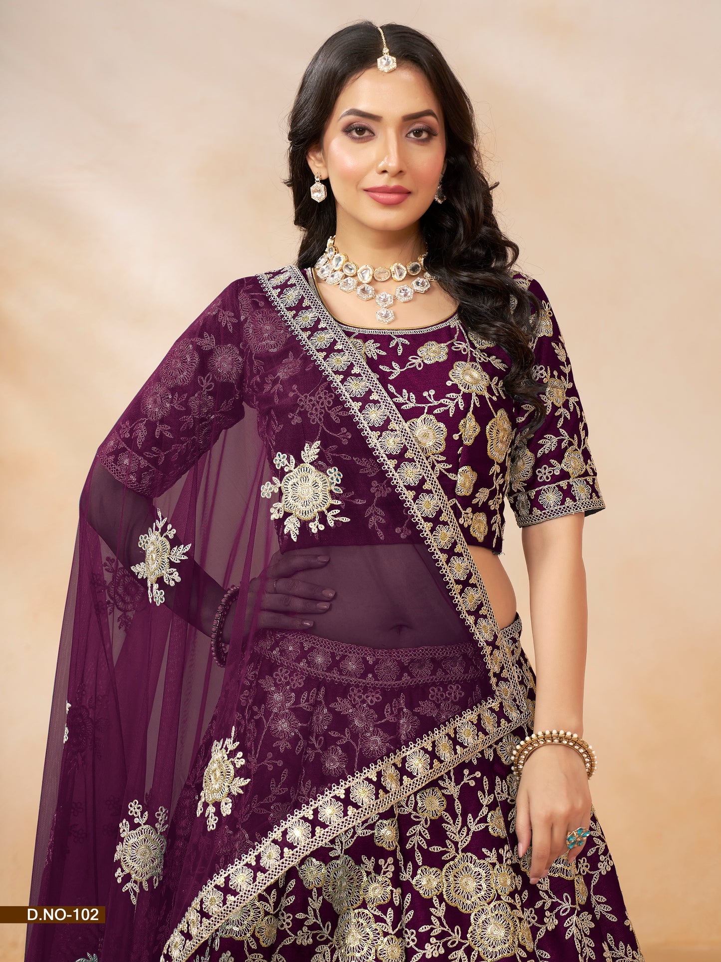 Maroon Color Art Silk Full Embroidery Lehenga Choli With Dupatta