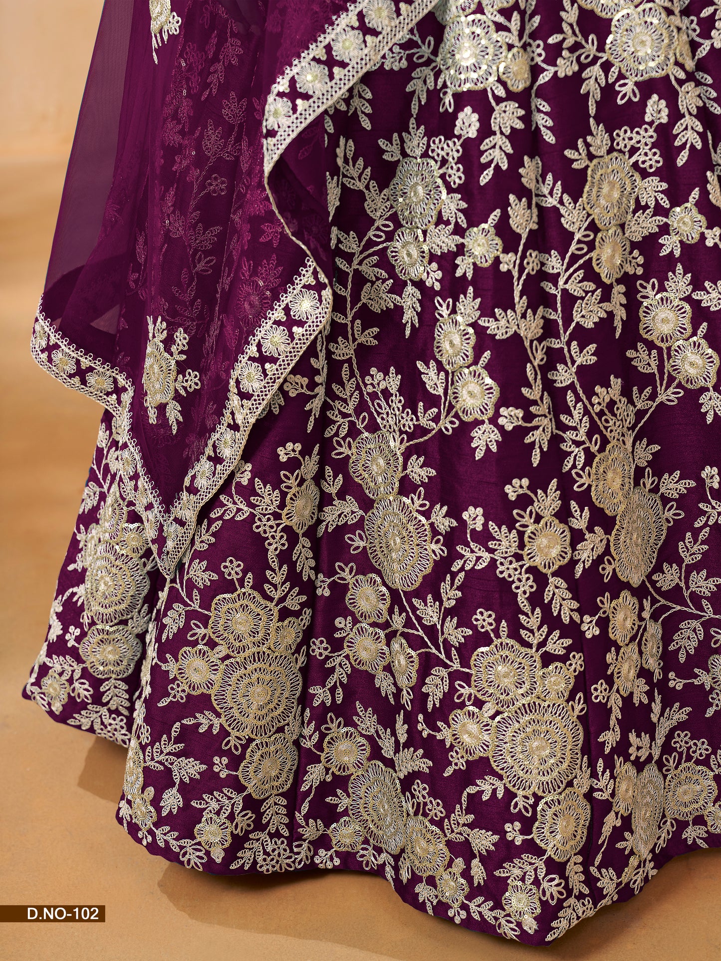 Maroon Color Art Silk Full Embroidery Lehenga Choli With Dupatta