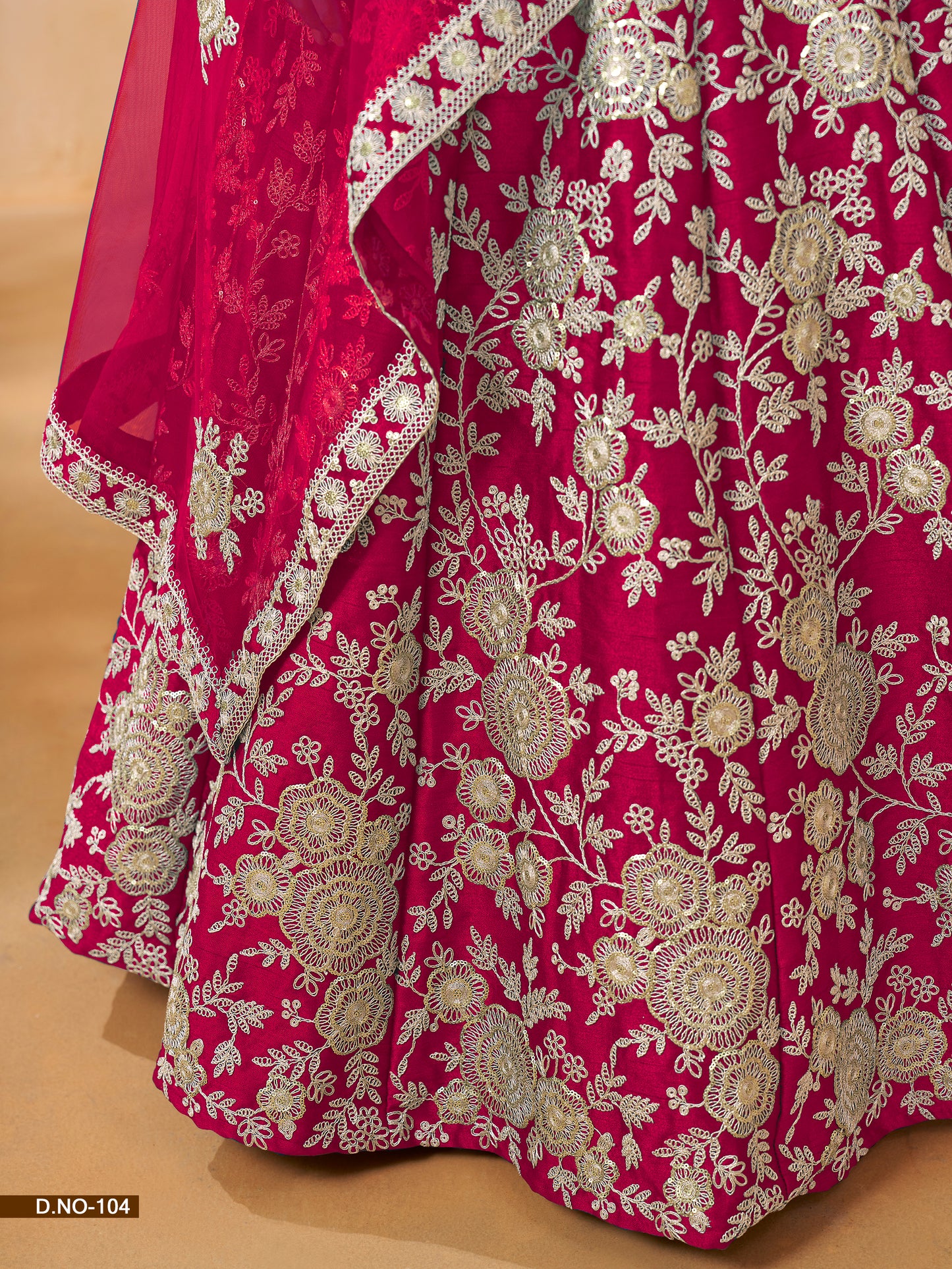 Pink Color Art Silk Full Embroidery Lehenga Choli With Dupatta