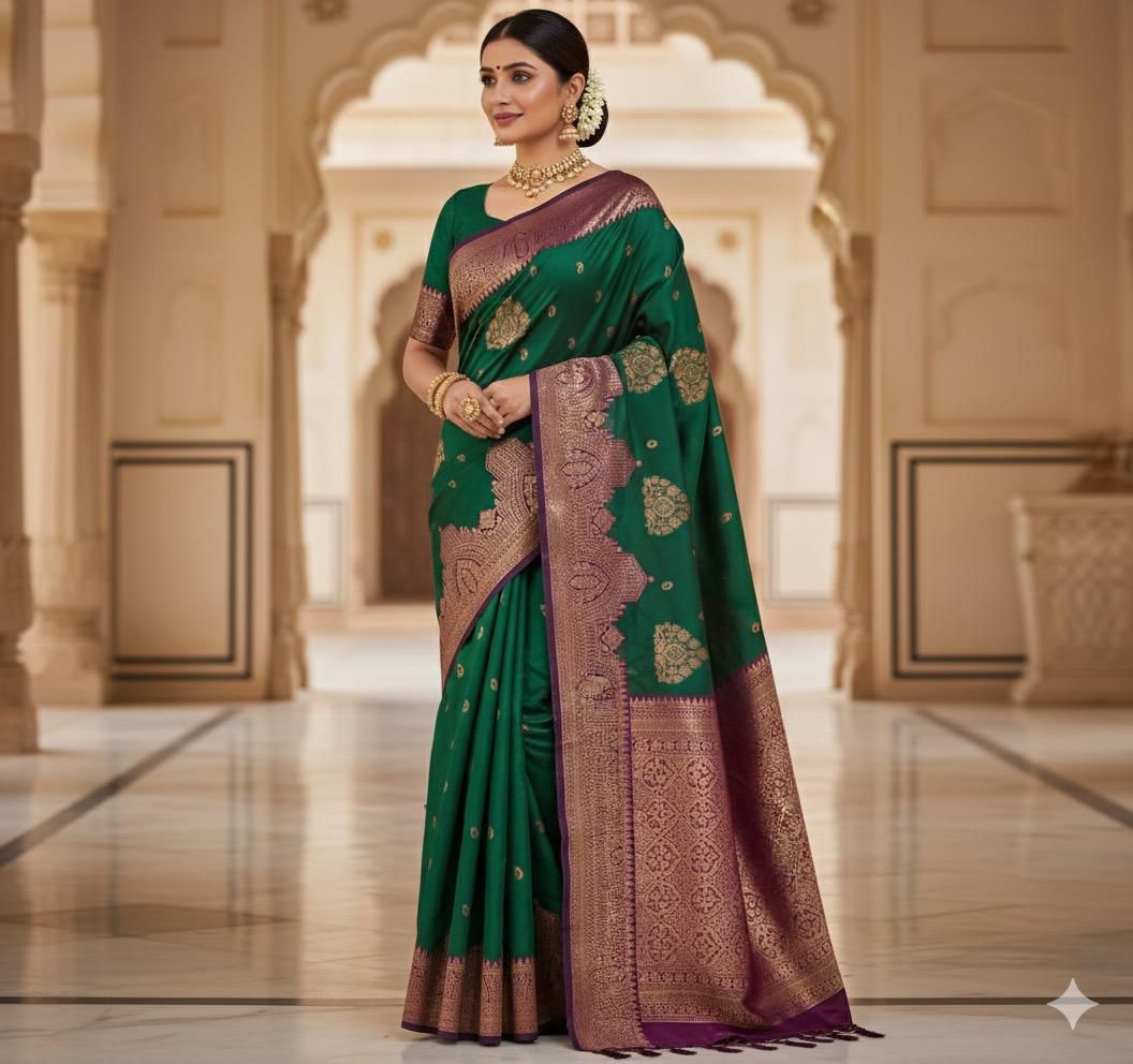Enchanting Yet Breathable Organic Banarasi Sarees For Intimate And Big Fat Indian Weddings