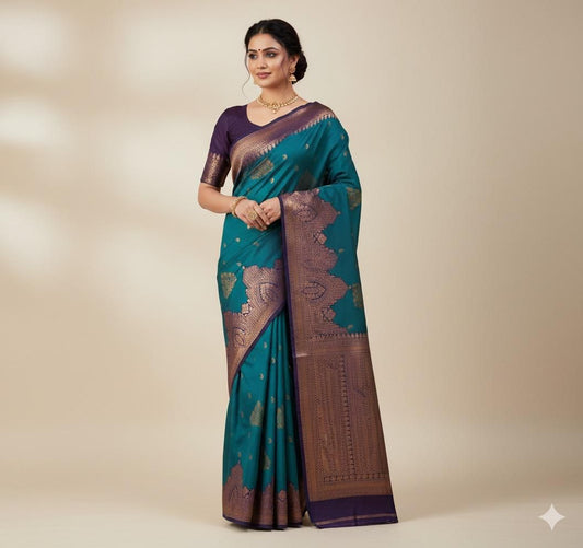 Multi Enchanting Yet Breathable Organic Banarasi Sarees For Intimate And Big Fat Indian Weddings